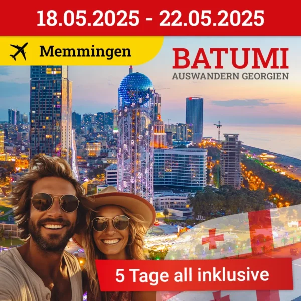 <h1 class="shop-product-custom">Inforeise Batumi<br>18.05.2025 - 22.05.2025<br>Flughafen Memmingen</h1>